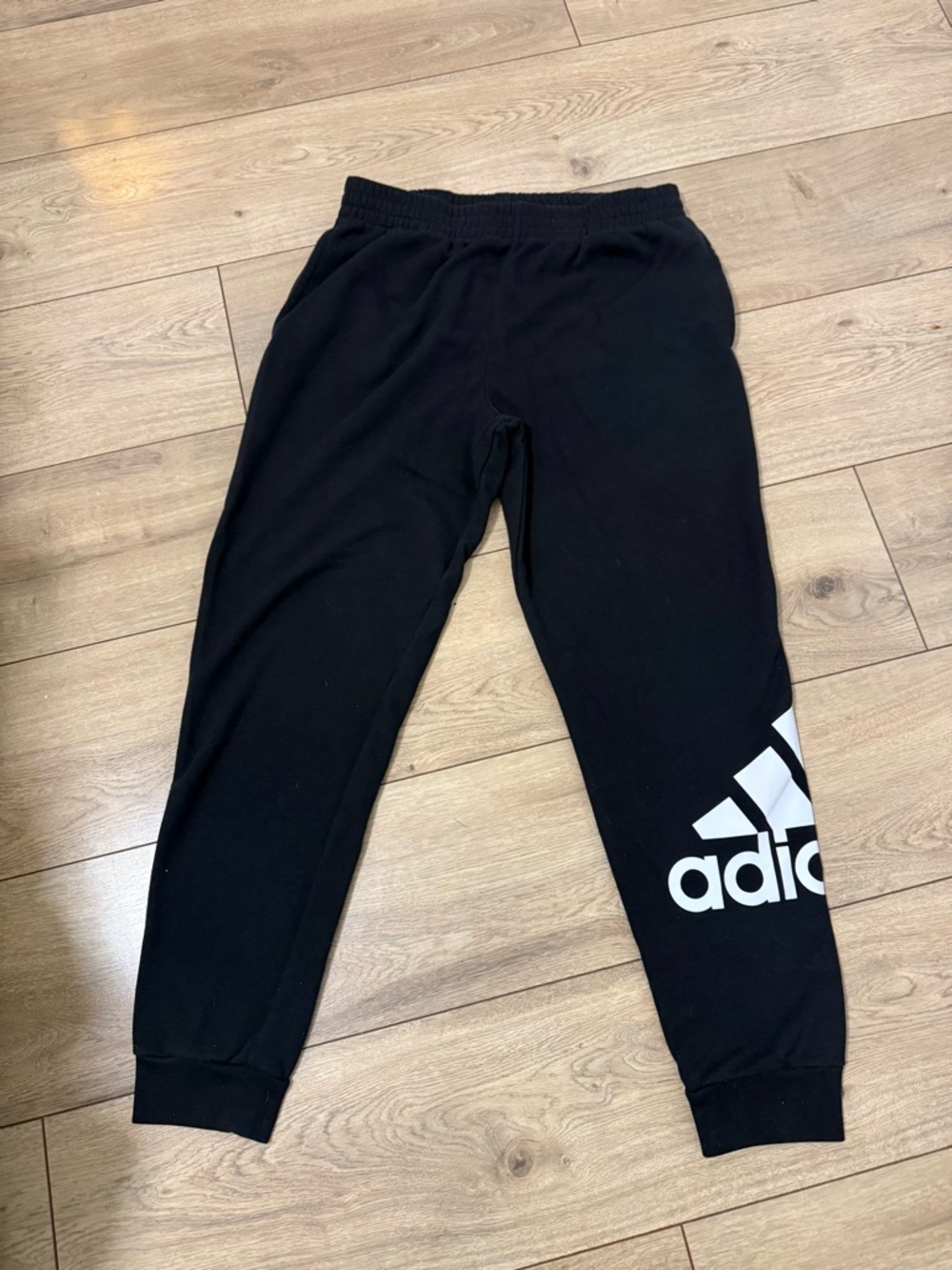 adidas Black Jogger Sweatpants with White Logo for Kids